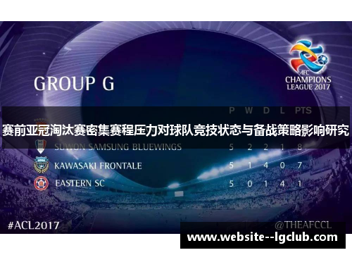 赛前亚冠淘汰赛密集赛程压力对球队竞技状态与备战策略影响研究 赛前亚冠淘汰赛密集赛程压力对球队竞技状态与备战策略影响研究